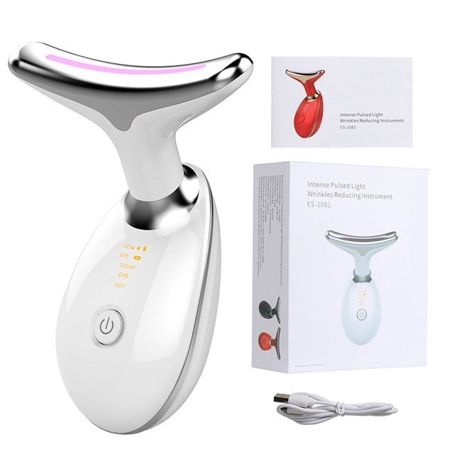 3-in-1 Portable Face Massager: Double Chin Reducer and Vibration Massager for Skin Care Tightening and Smoothing